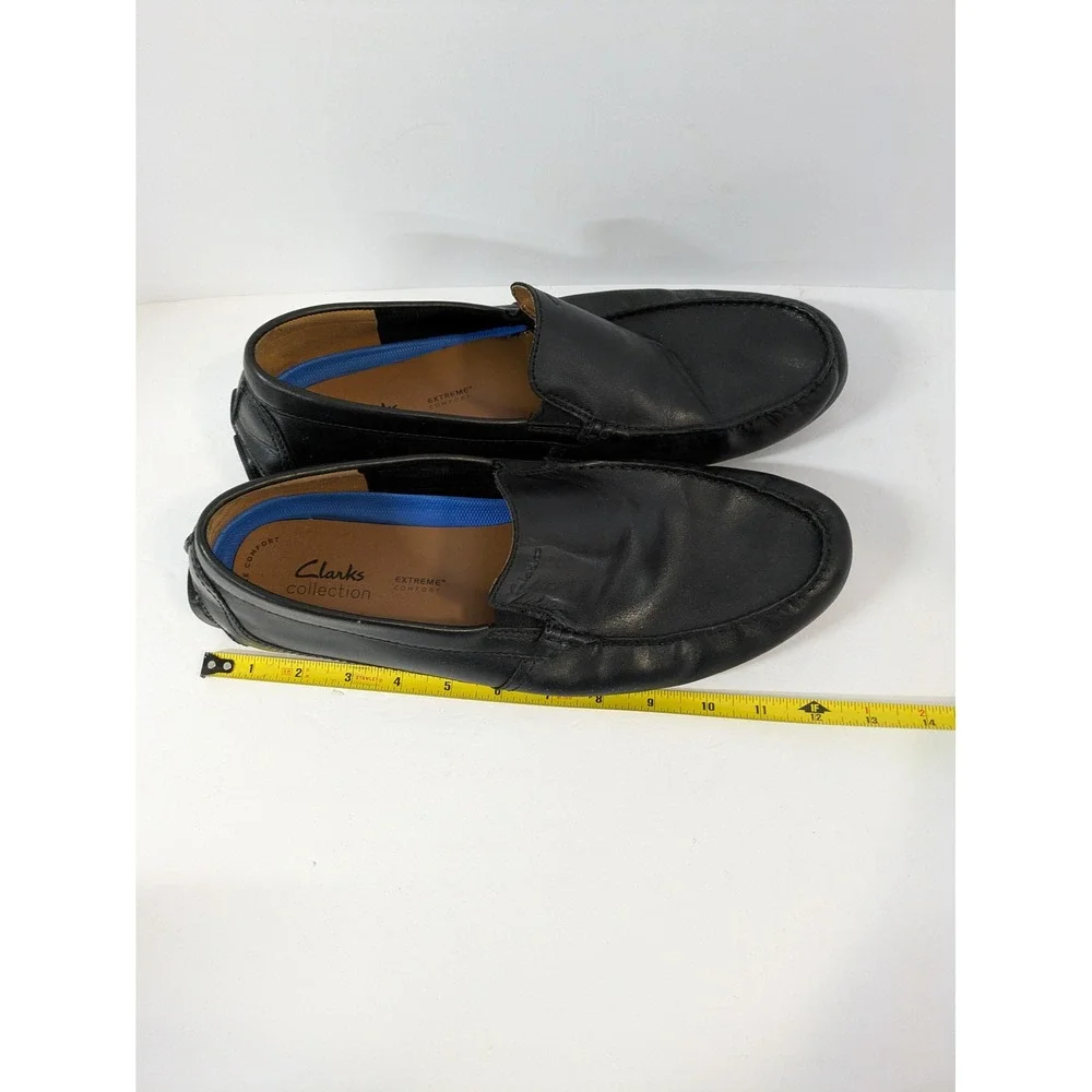 Clarks Mens Extreme Comfort Black Leather Driver Loafers Size‎ 13 M 261607112